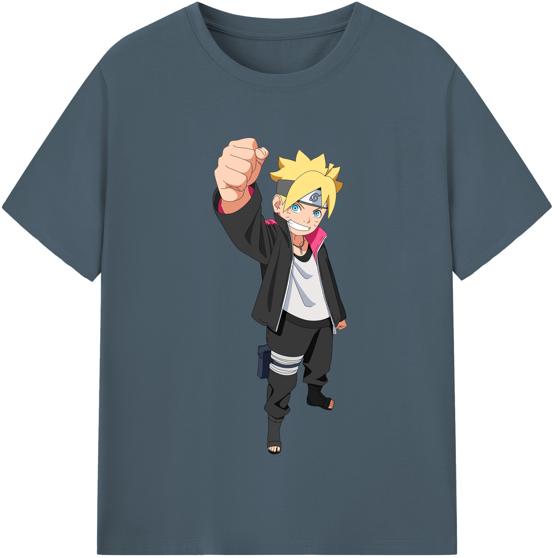 （画像用） NARUTO -ナルト- うずまき ボルト Uzumaki Boruto 綿100％半袖Tシャツ（フロントプリント）